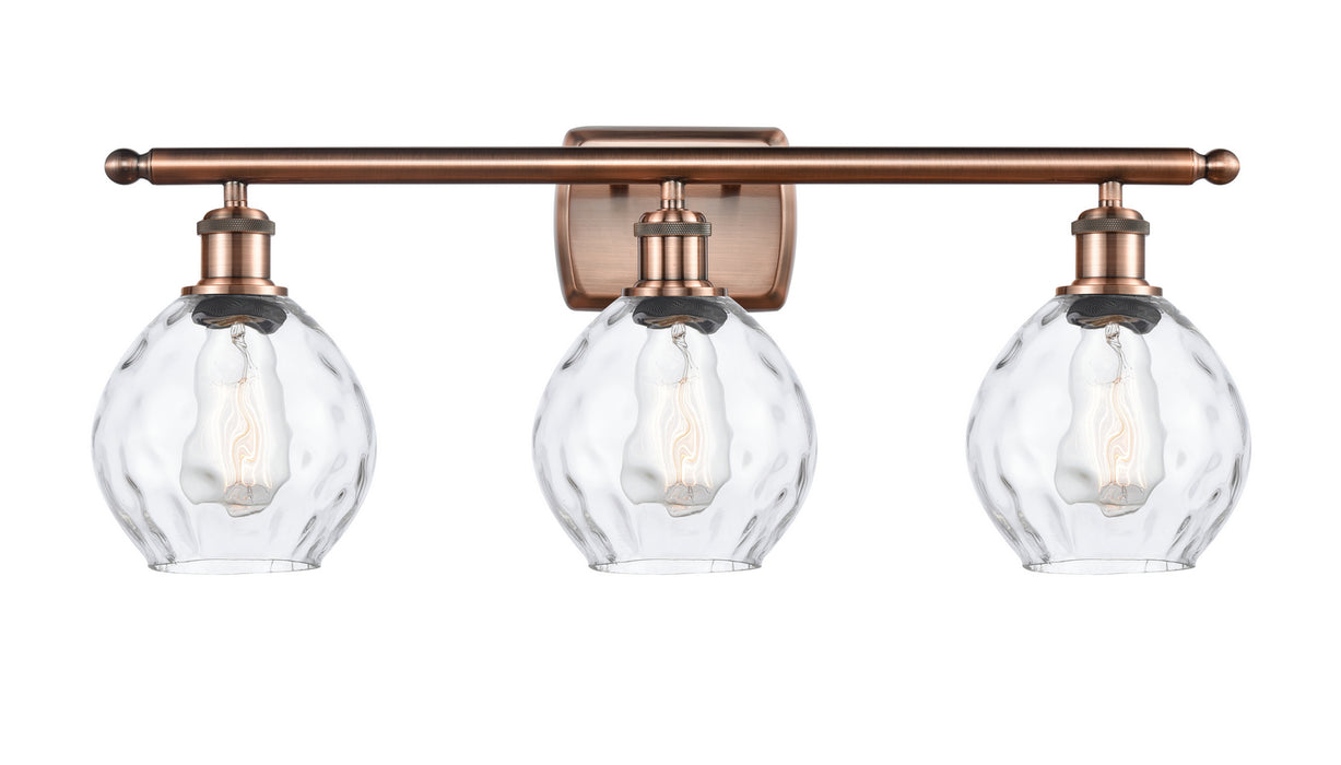 Innovations 516-3W-AC-G362 Three Light Bath Vanity, Antique Copper