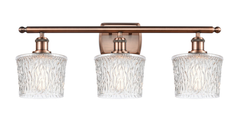 Innovations 516-3W-AC-G402 Three Light Bath Vanity, Antique Copper