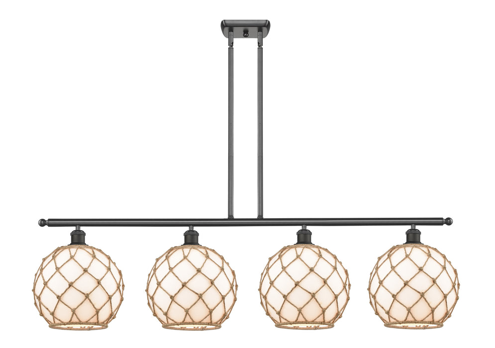Innovations 516-4I-OB-G121-10RB Four Light Island Pendant, Oil Rubbed Bronze