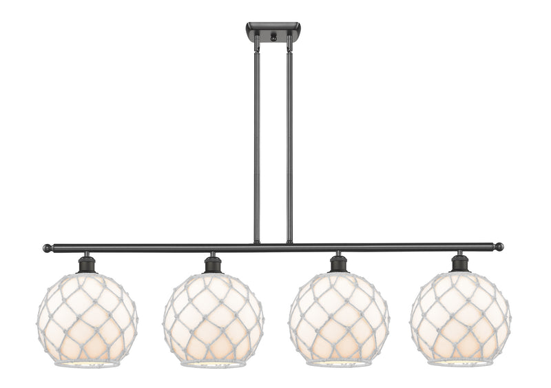 Innovations 516-4I-OB-G121-10RW Four Light Island Pendant, Oil Rubbed Bronze