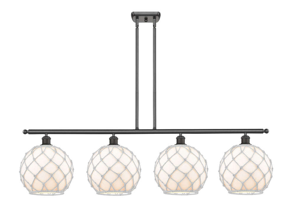 Innovations 516-4I-OB-G121-10RW Four Light Island Pendant, Oil Rubbed Bronze