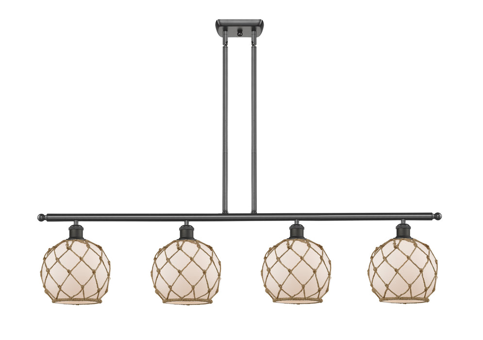 Innovations 516-4I-OB-G121-8RB Four Light Island Pendant, Oil Rubbed Bronze