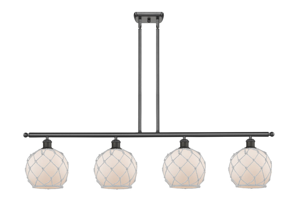 Innovations 516-4I-OB-G121-8RW Four Light Island Pendant, Oil Rubbed Bronze