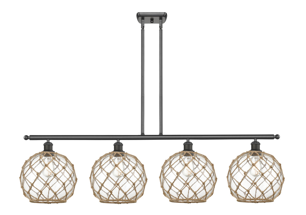 Innovations 516-4I-OB-G122-10RB Four Light Island Pendant, Oil Rubbed Bronze