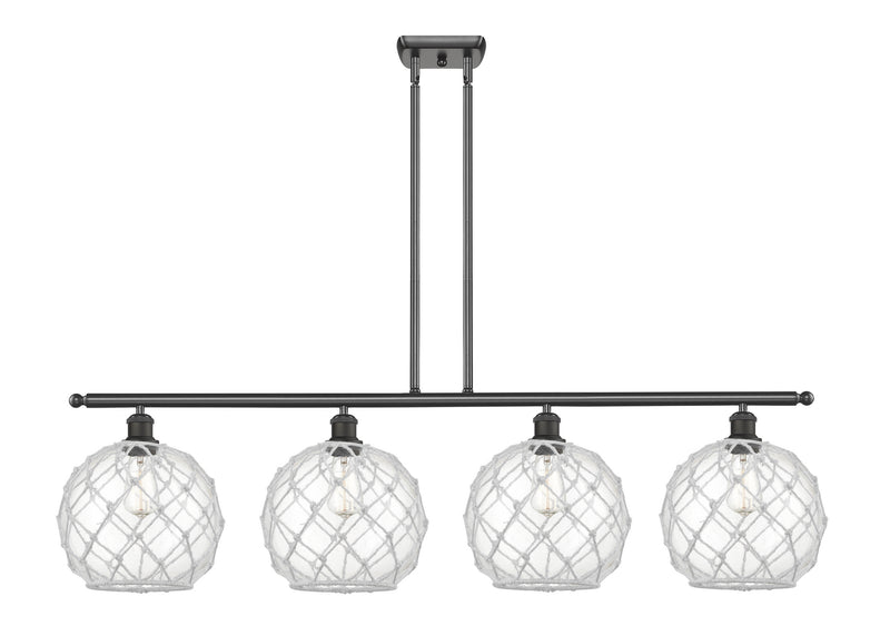 Innovations 516-4I-OB-G122-10RW Four Light Island Pendant, Oil Rubbed Bronze
