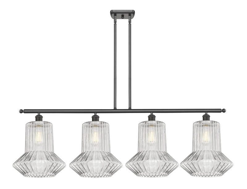 Innovations 516-4I-OB-G212 Four Light Island Pendant, Oil Rubbed Bronze