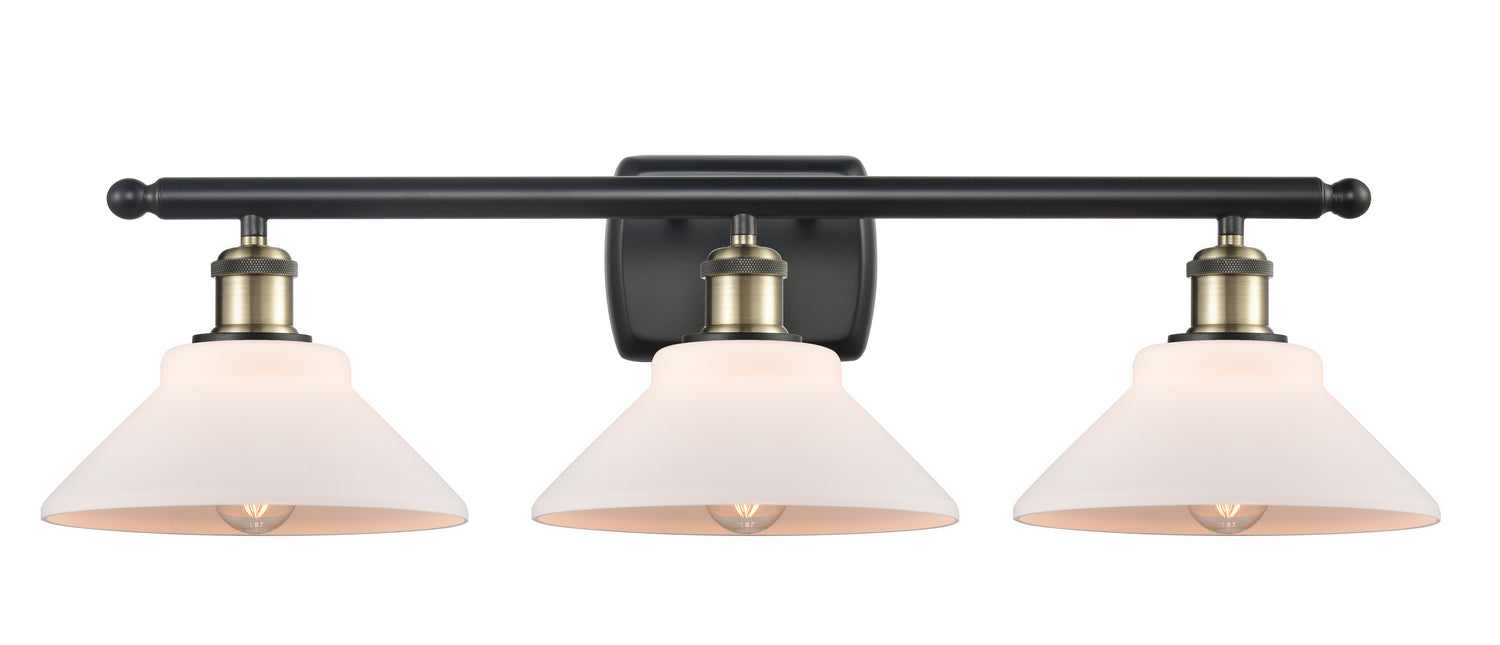Innovations 516-3W-BAB-G131 Three Light Bath Vanity, Black Antique Brass