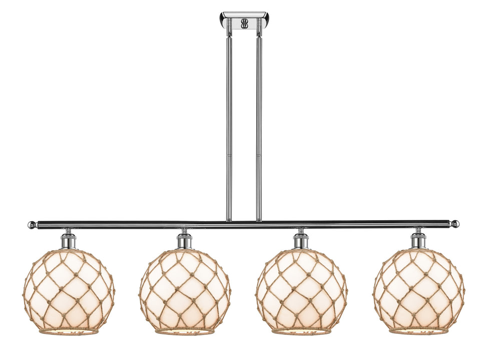 Innovations 516-4I-PC-G121-10RB Four Light Island Pendant, Polished Chrome