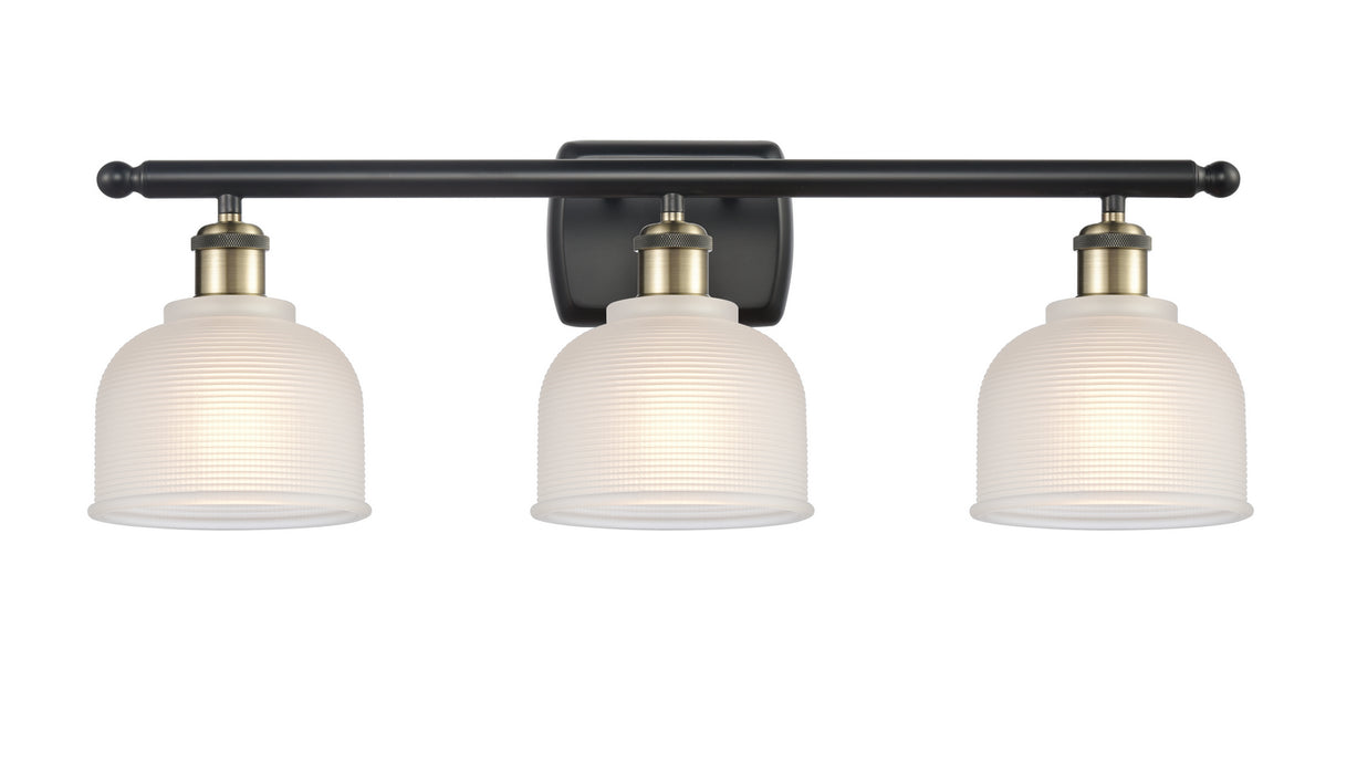 Innovations 516-3W-BAB-G411 Three Light Bath Vanity, Black Antique Brass