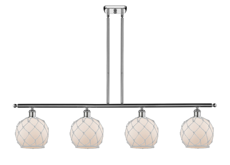 Innovations 516-4I-PC-G121-8RW Four Light Island Pendant, Polished Chrome