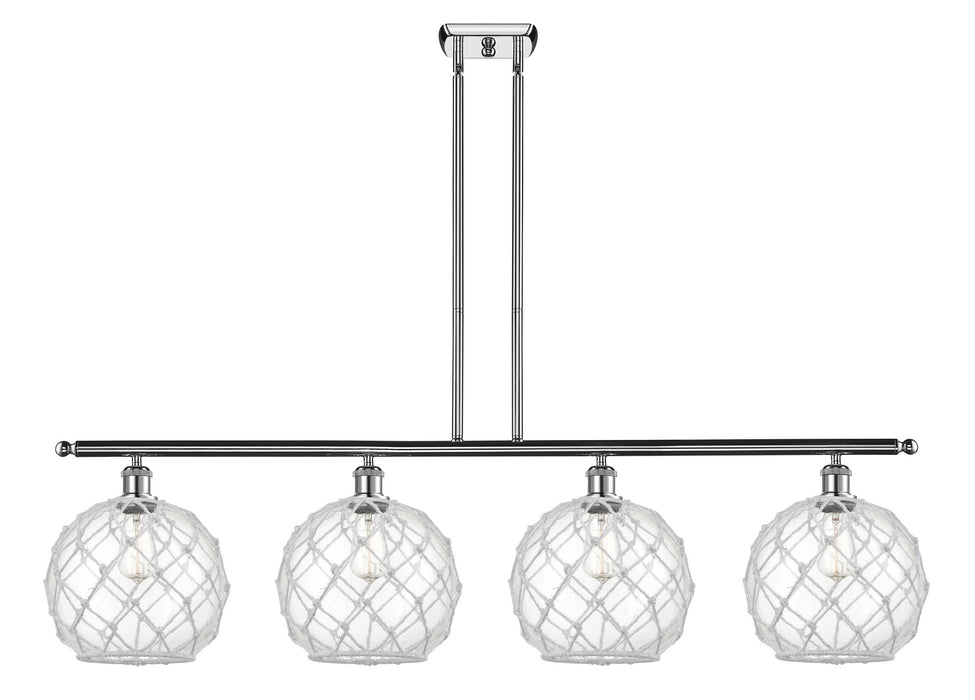 Innovations 516-4I-PC-G122-10RW Four Light Island Pendant, Polished Chrome