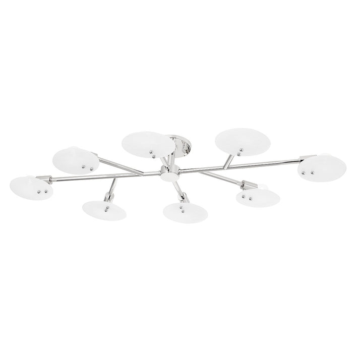 Mitzi H428608-PN Eight Light Semi Flush Mount, Polished Nickel