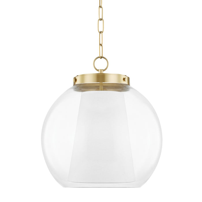 Mitzi H457701L-AGB One Light Pendant, Aged Brass