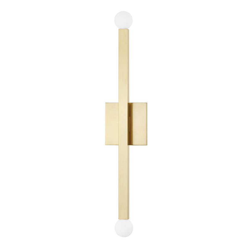 Mitzi H463102-AGB Two Light Wall Sconce, Aged Brass