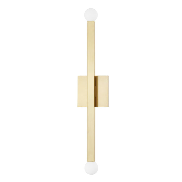 Mitzi H463102-AGB Two Light Wall Sconce, Aged Brass