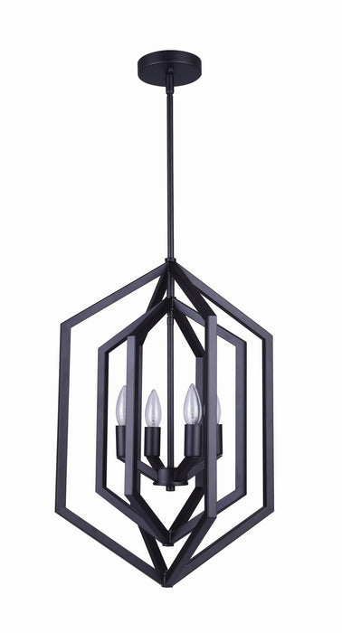Canarm ICH1010A04BK16 Four Light Chandelier, Black
