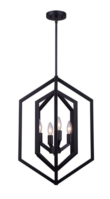 Canarm ICH1010A04BK16 Four Light Chandelier, Black