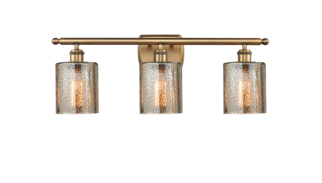 Innovations 516-3W-BB-G116 Three Light Bath Vanity, Brushed Brass