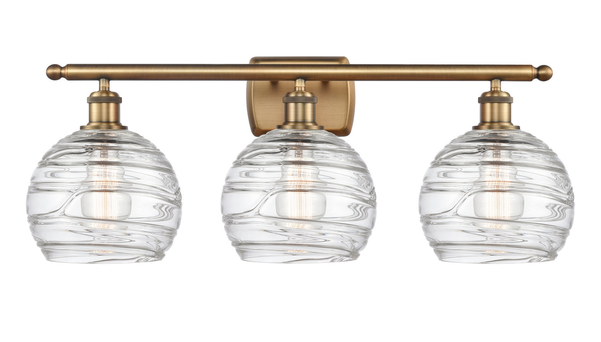 Innovations 516-3W-BB-G1213-8 Three Light Bath Vanity, Brushed Brass