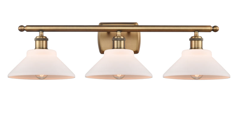 Innovations 516-3W-BB-G131 Three Light Bath Vanity, Brushed Brass