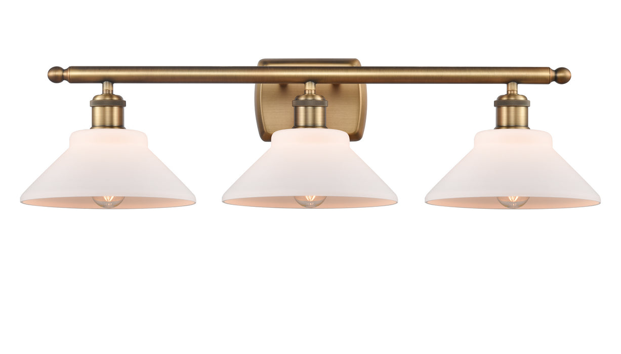 Innovations 516-3W-BB-G131 Three Light Bath Vanity, Brushed Brass