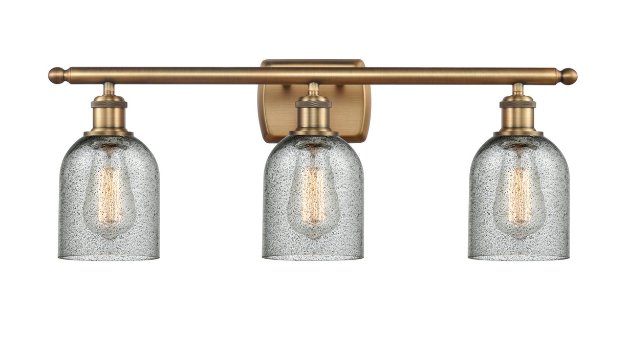 Innovations 516-3W-BB-G257 Three Light Bath Vanity, Brushed Brass