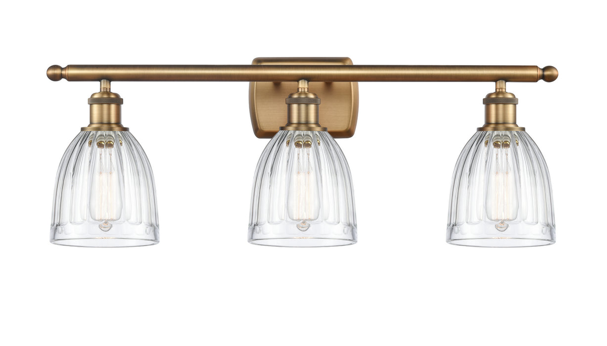 Innovations 516-3W-BB-G442 Three Light Bath Vanity, Brushed Brass