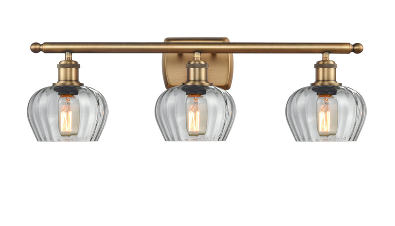 Innovations 516-3W-BB-G92 Three Light Bath Vanity, Brushed Brass