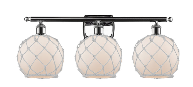 Innovations 516-3W-PC-G121-8RW Three Light Bath Vanity, Polished Chrome
