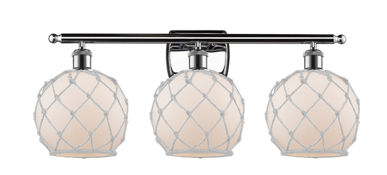 Innovations 516-3W-PC-G121-8RW Three Light Bath Vanity, Polished Chrome