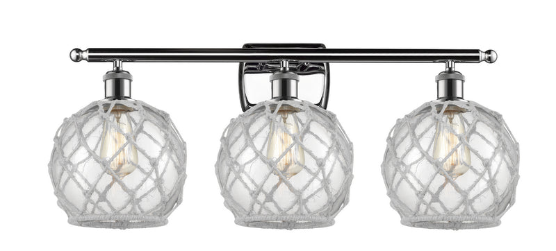 Innovations 516-3W-PC-G122-8RW Three Light Bath Vanity, Polished Chrome