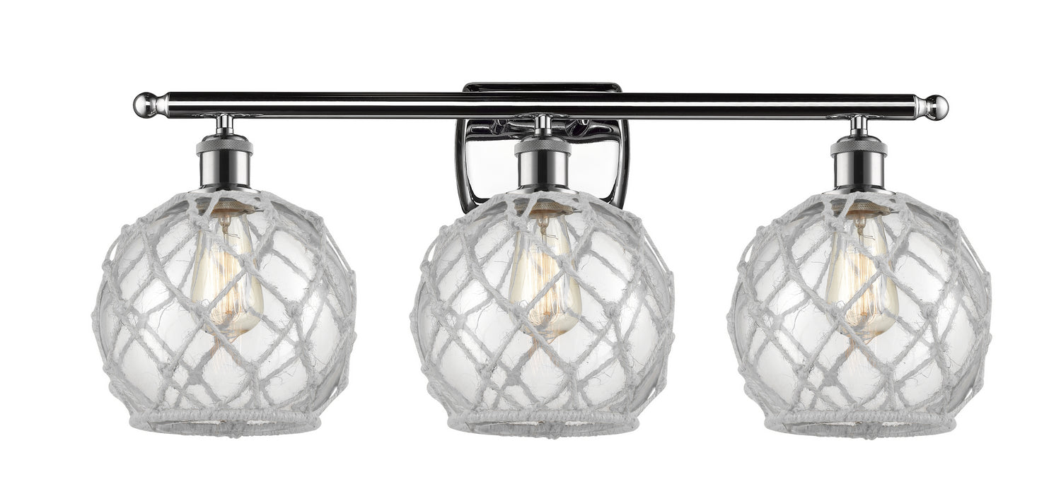 Innovations 516-3W-PC-G122-8RW Three Light Bath Vanity, Polished Chrome