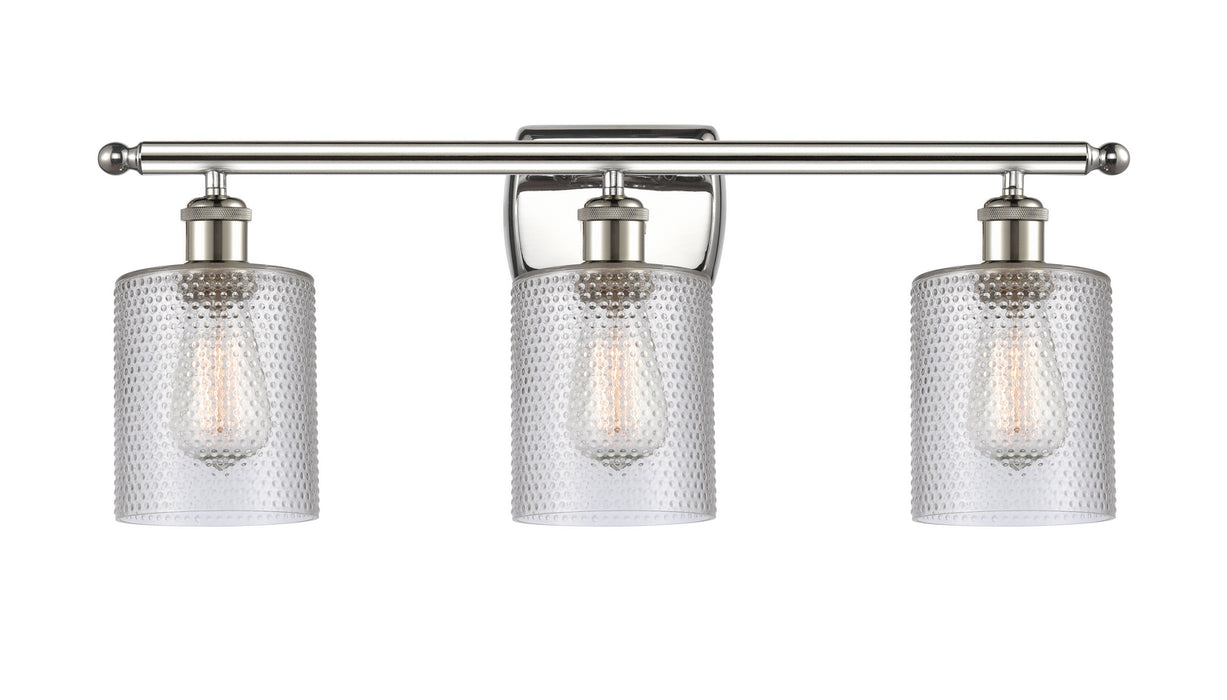 Innovations 516-3W-PN-G112 Three Light Bath Vanity, Polished Nickel