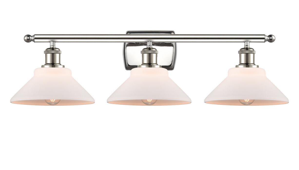 Innovations 516-3W-PN-G131 Three Light Bath Vanity, Polished Nickel