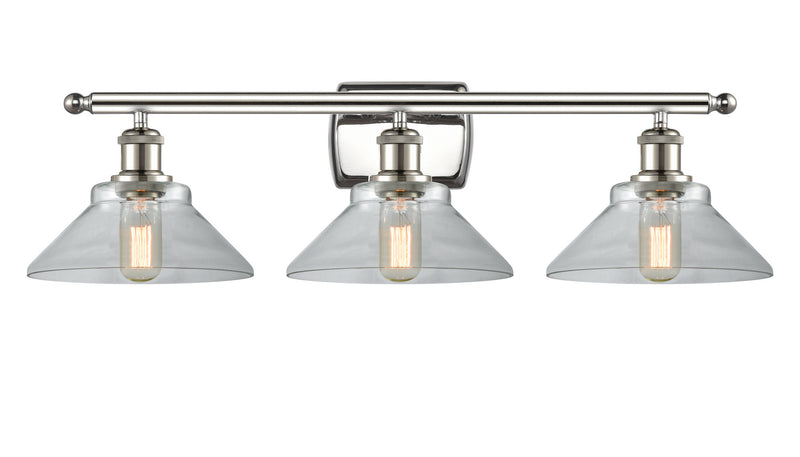 Innovations 516-3W-PN-G132 Three Light Bath Vanity, Polished Nickel