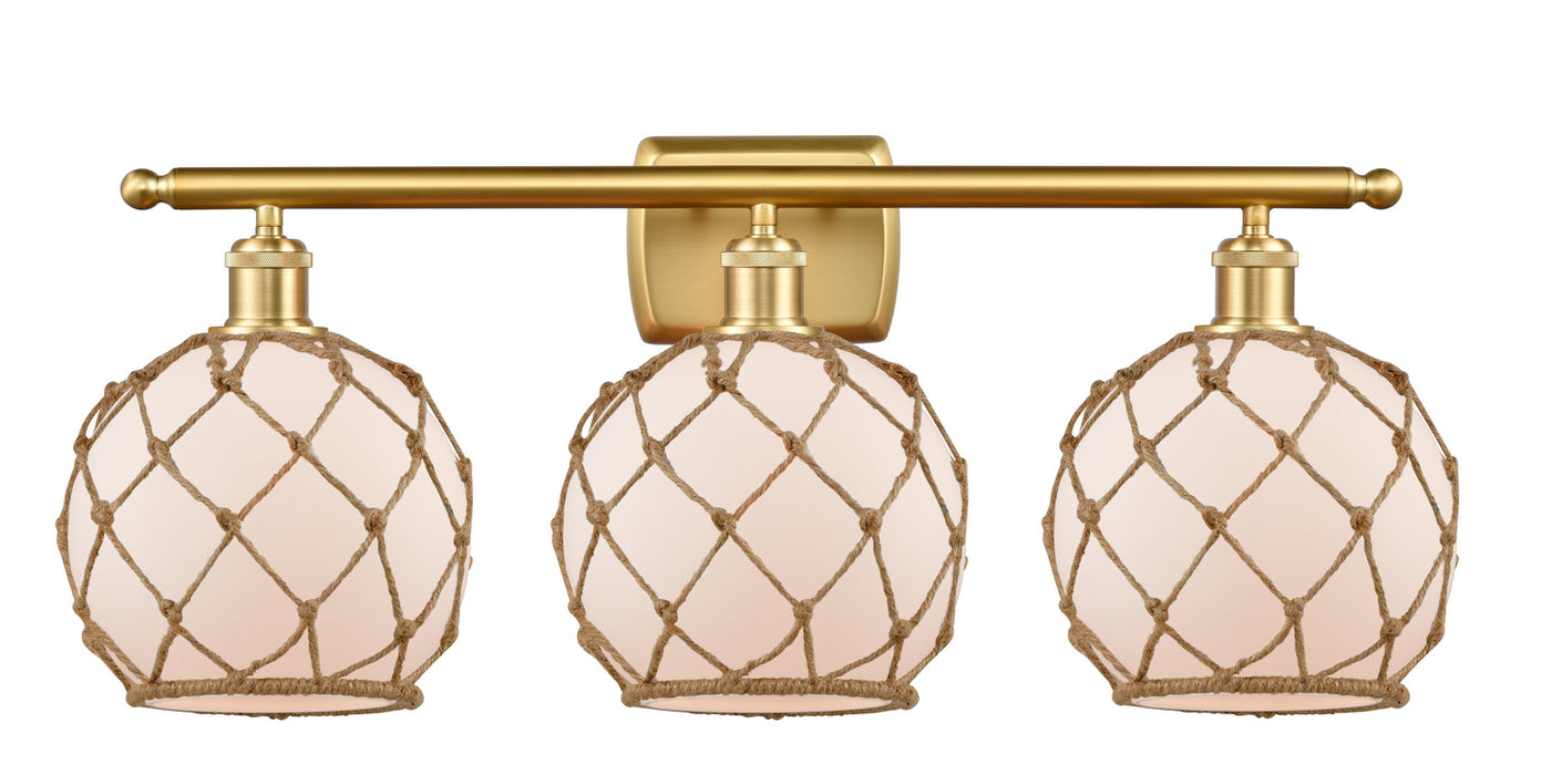 Innovations 516-3W-SG-G121-8RB Three Light Bath Vanity, Satin Gold