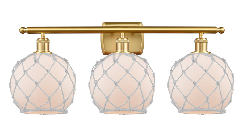 Innovations 516-3W-SG-G121-8RW Three Light Bath Vanity, Satin Gold