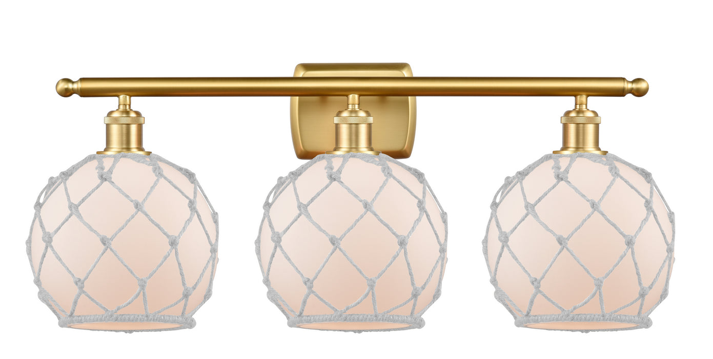 Innovations 516-3W-SG-G121-8RW Three Light Bath Vanity, Satin Gold