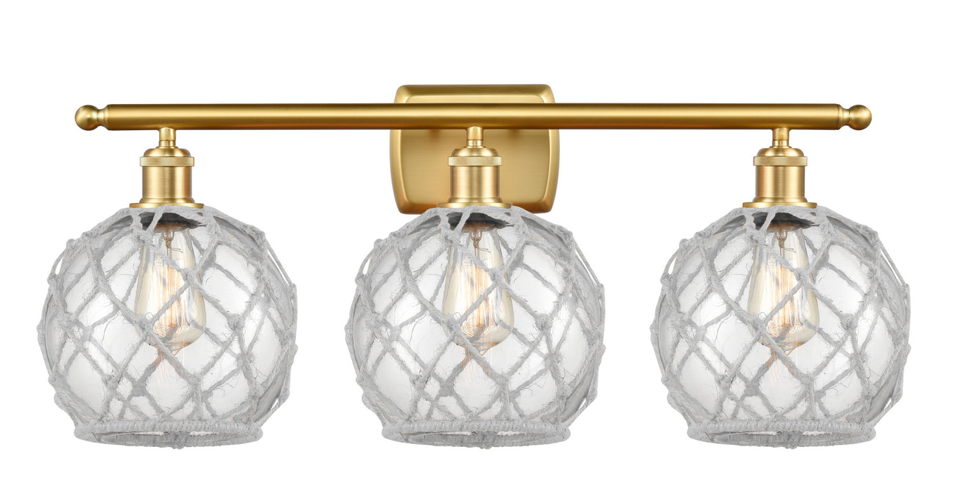 Innovations 516-3W-SG-G122-8RW Three Light Bath Vanity, Satin Gold