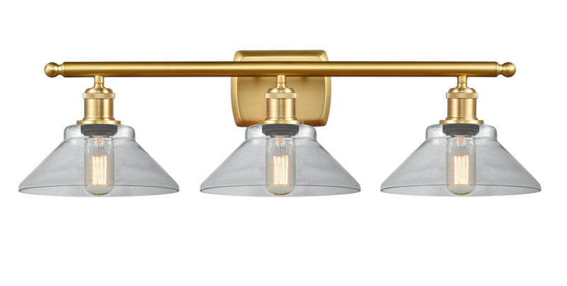 Innovations 516-3W-SG-G132 Three Light Bath Vanity, Satin Gold