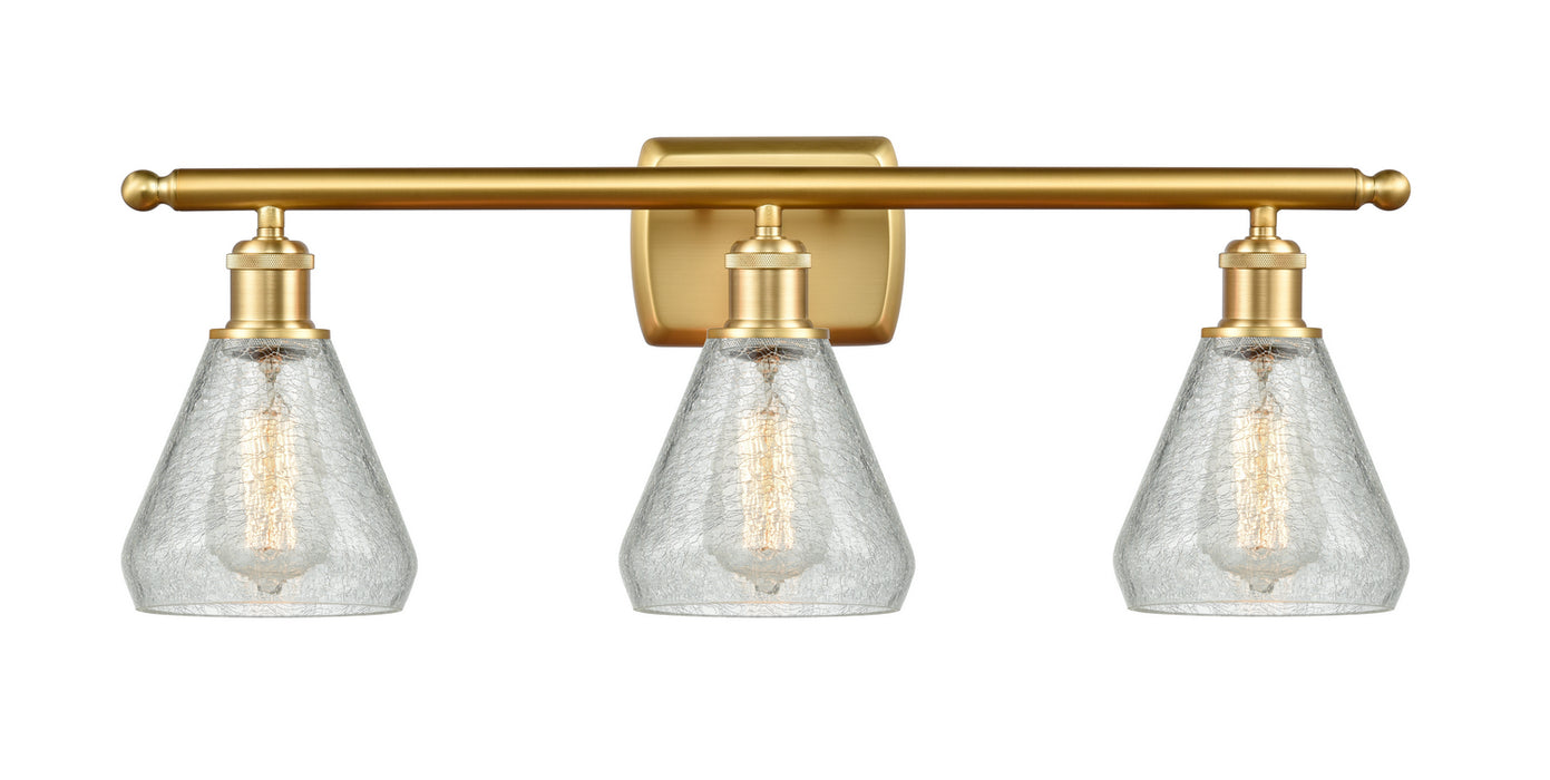 Innovations 516-3W-SG-G275 Three Light Bath Vanity, Satin Gold