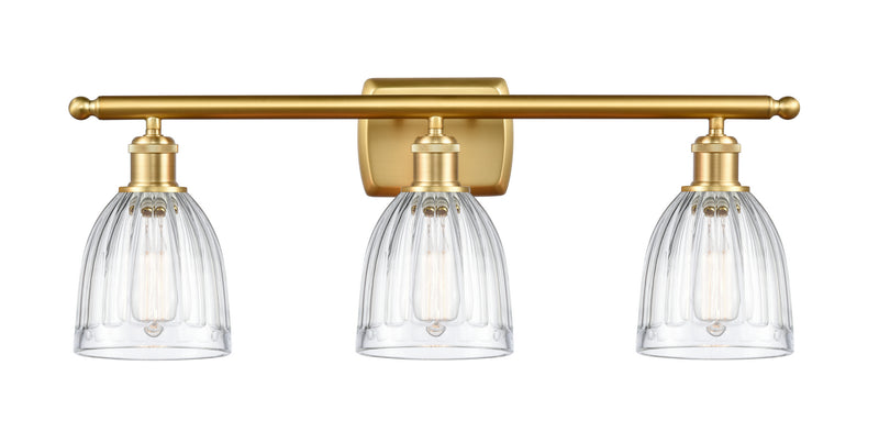 Innovations 516-3W-SG-G442 Three Light Bath Vanity, Satin Gold