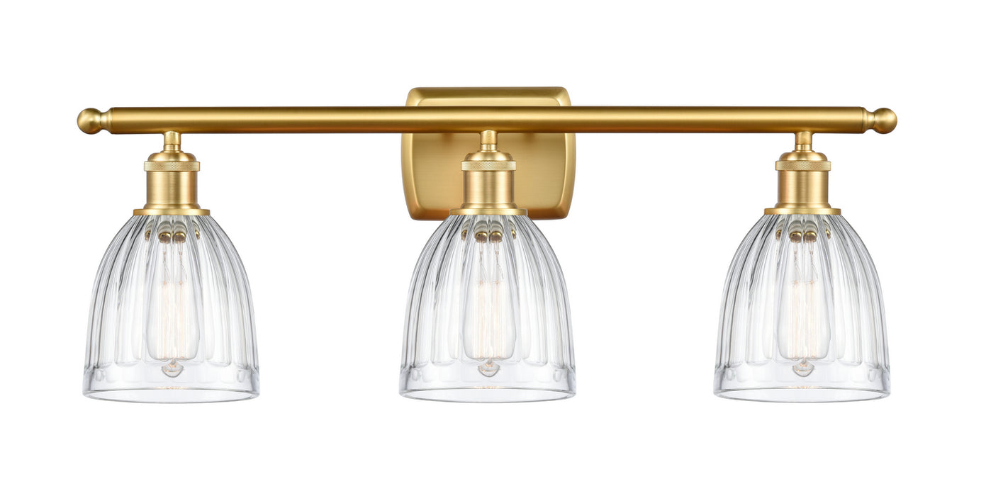Innovations 516-3W-SG-G442 Three Light Bath Vanity, Satin Gold