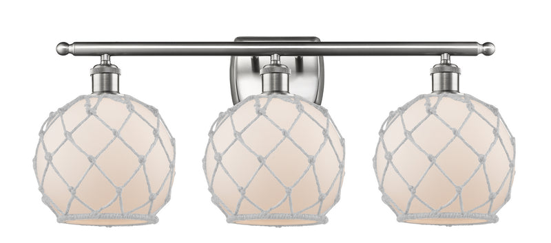 Innovations 516-3W-SN-G121-8RW Three Light Bath Vanity, Brushed Satin Nickel