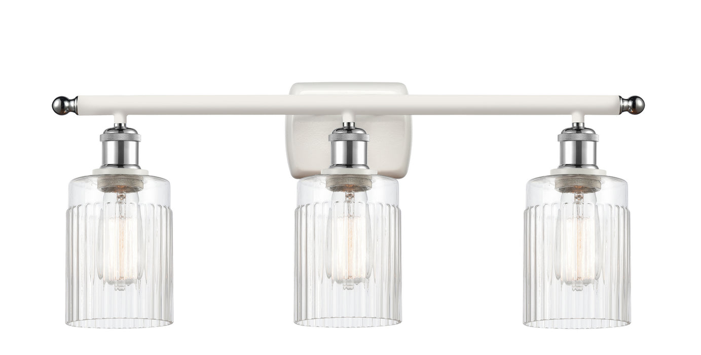 Innovations 516-3W-WPC-G342 Three Light Bath Vanity, White Polished Chrome
