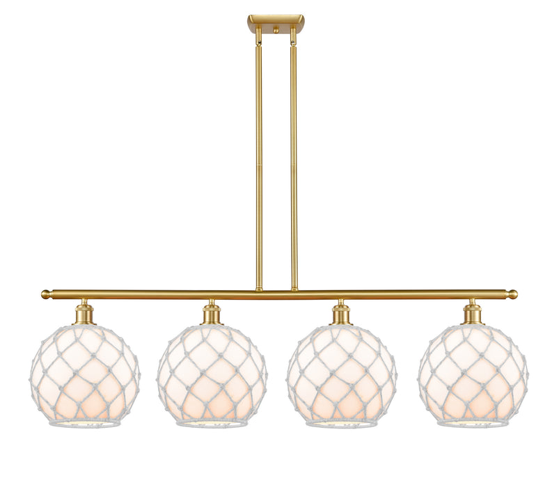 Innovations 516-4I-SG-G121-10RW Four Light Island Pendant, Satin Gold