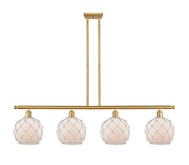 Innovations 516-4I-SG-G121-8RW Four Light Island Pendant, Satin Gold