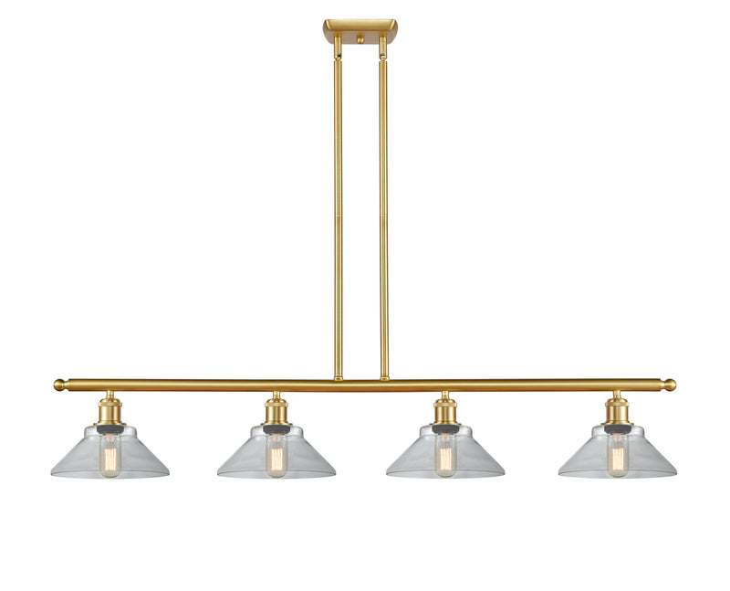 Innovations 516-4I-SG-G132 Four Light Island Pendant, Satin Gold