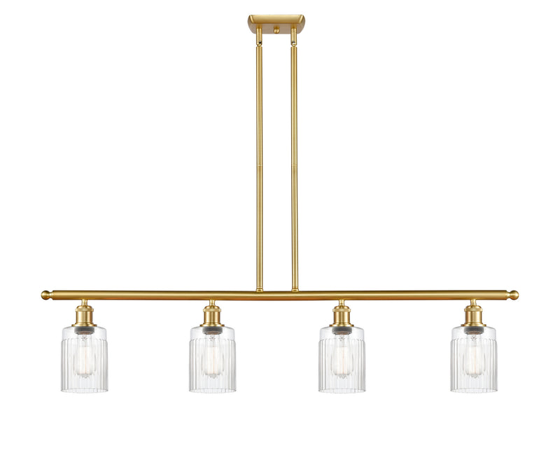 Innovations 516-4I-SG-G342 Four Light Island Pendant, Satin Gold