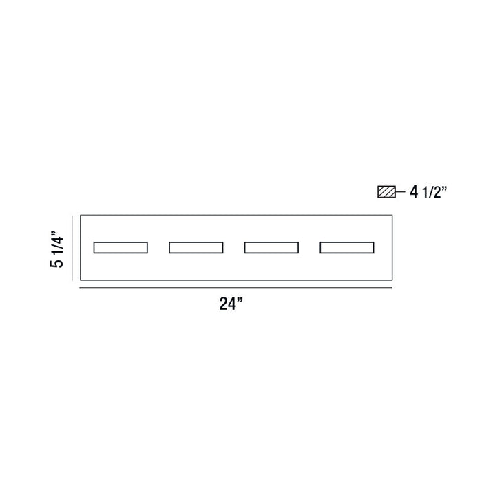 Eurofase 28021-024 LED Bathbar, Black